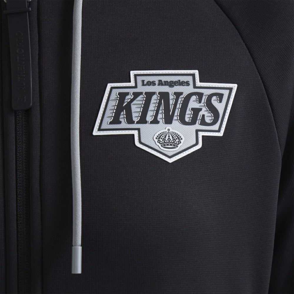 Los Angeles Kings Fanatics Women's Authentic Pro Rink Raglan Full-Zip Hoodie - Black - NHL 202493240