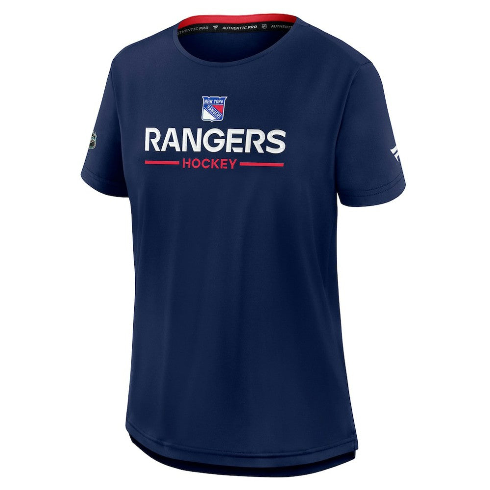 New York Rangers Fanatics Women's Authentic Pro Rink Tech T-Shirt - Navy - NHL 202493315