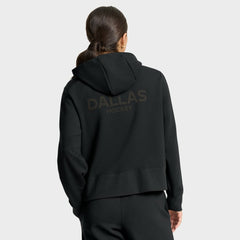 Dallas Stars Fanatics Women's Authentic Pro Road Tri-Blend Quarter-Zip Hoodie - Black - NHL 202493438