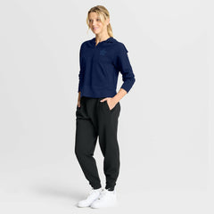 Toronto Maple Leafs Fanatics Women's Authentic Pro Road Tri-Blend Quarter-Zip Hoodie - Navy - NHL 202493495