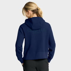 Seattle Kraken Fanatics Women's Authentic Pro Road Tri-Blend Quarter-Zip Hoodie - Deep Sea Blue - NHL 202493522