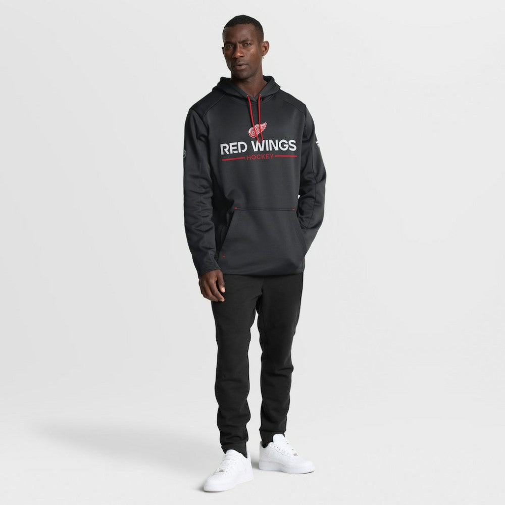 Detroit Red Wings Fanatics Authentic Pro Rink Hoodie - Black - NHL 202493996
