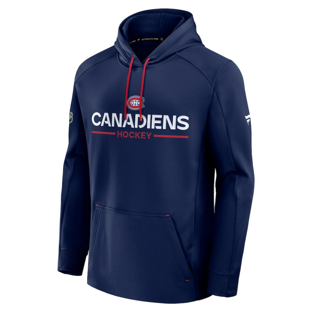 Montreal Canadiens Fanatics Authentic Pro Rink Hoodie - Navy - NHL 202494009