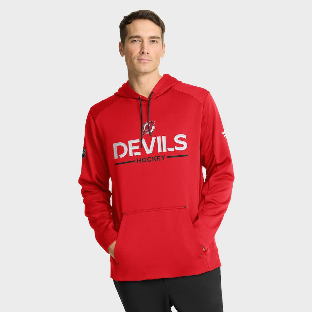 New Jersey Devils Fanatics Authentic Pro Rink Hoodie - Red - NHL 202494022