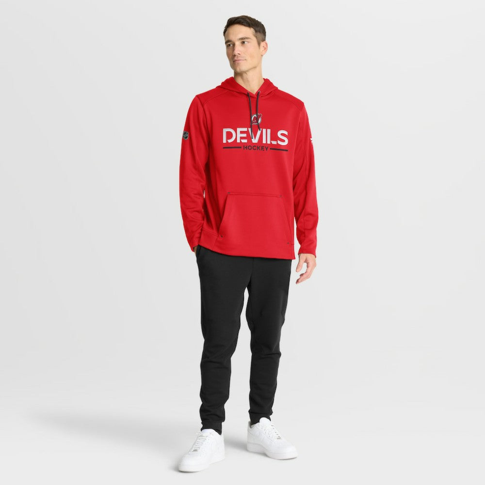 New Jersey Devils Fanatics Authentic Pro Rink Hoodie - Red - NHL 202494022