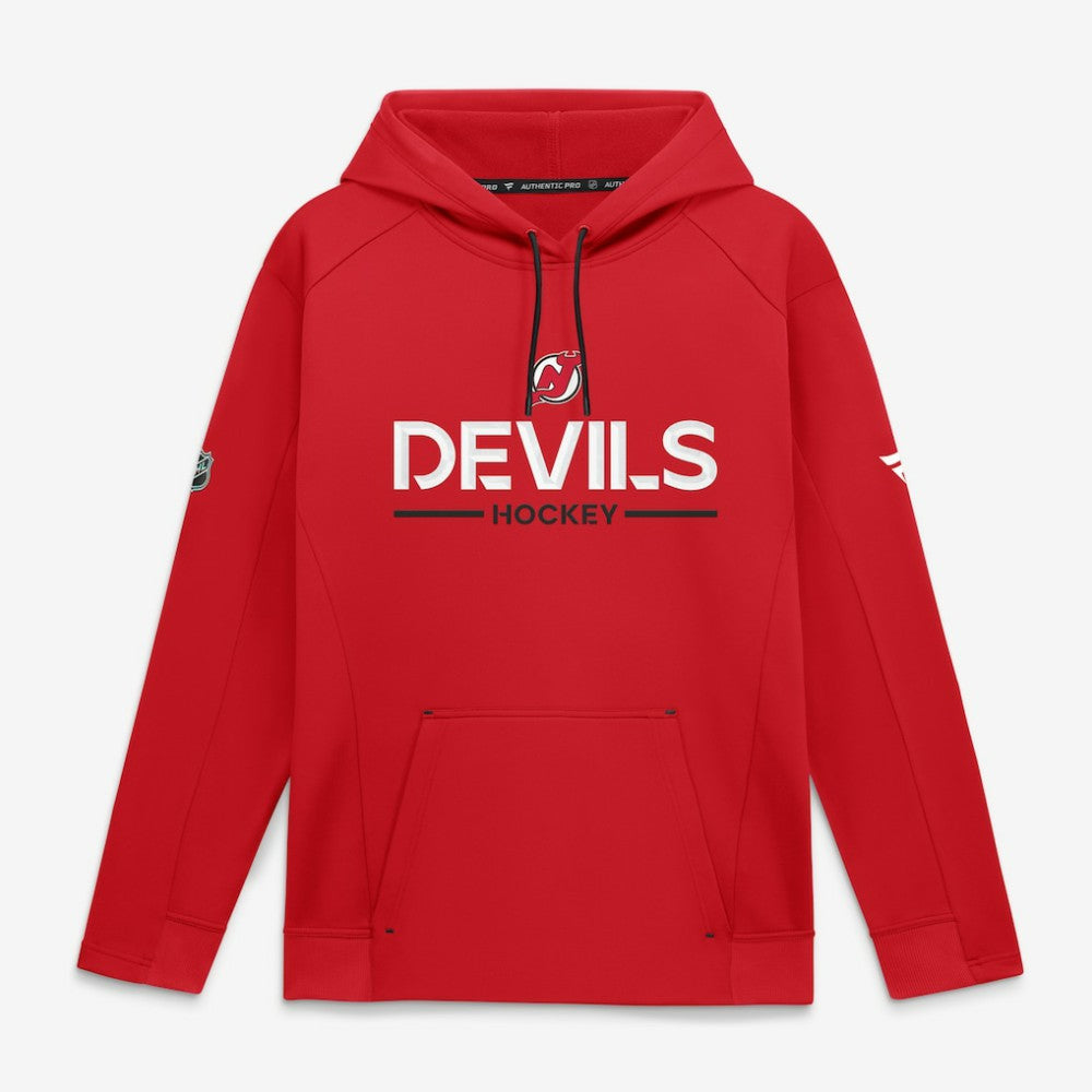 New Jersey Devils Fanatics Authentic Pro Rink Hoodie - Red - NHL 202494022