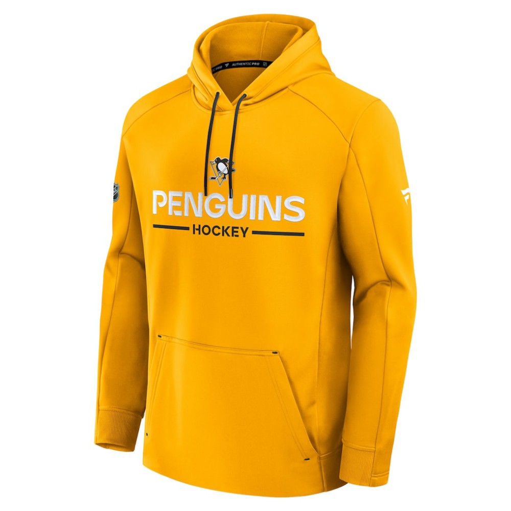 Pittsburgh Penguins Fanatics Authentic Pro Rink Hoodie - Gold - NHL 202494027