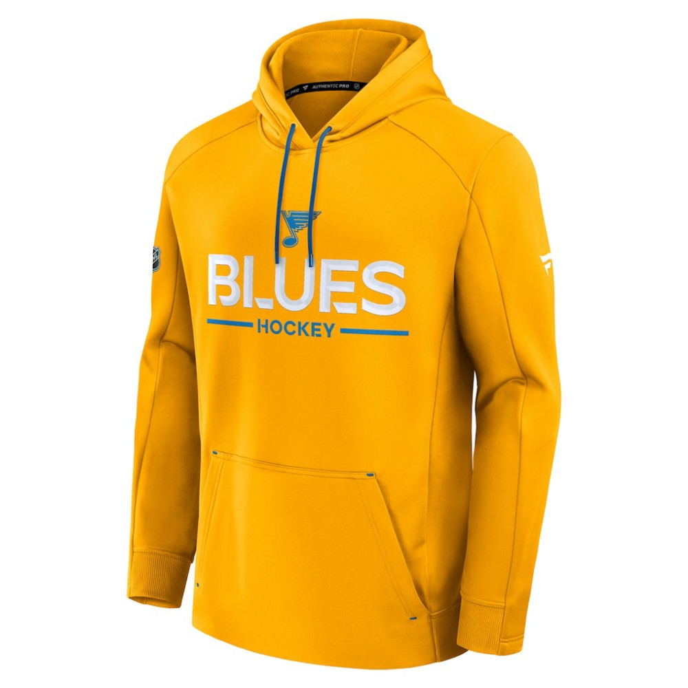 St. Louis Blues Fanatics Authentic Pro Rink Hoodie - Gold - NHL 202494033