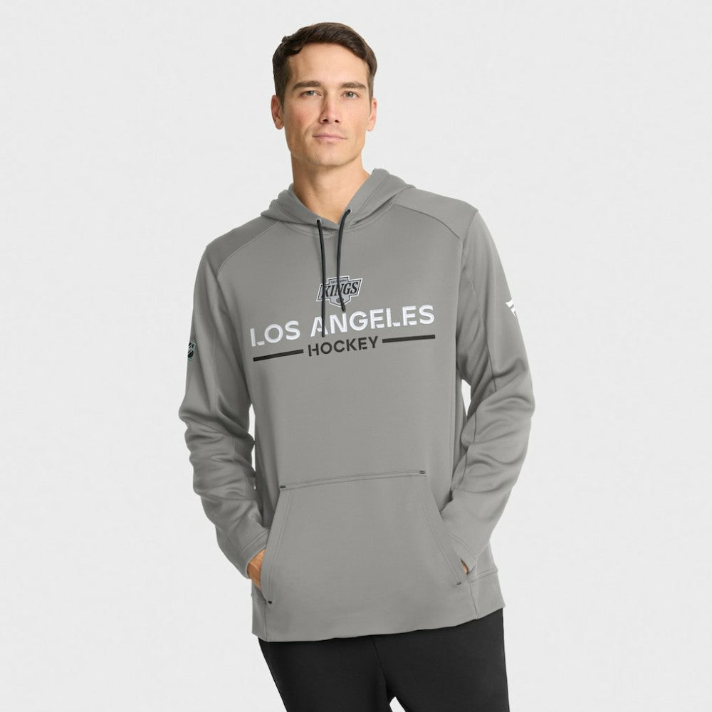 Los Angeles Kings Fanatics Authentic Pro Rink Hoodie - Silver - NHL 202494038