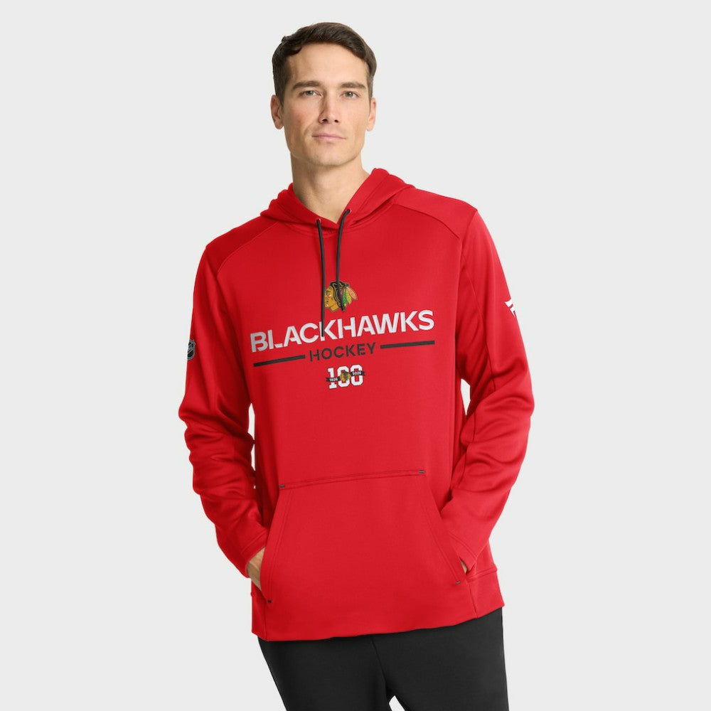 Chicago Blackhawks Fanatics Authentic Pro Centennial Rink Hoodie - Red - NHL 202494049