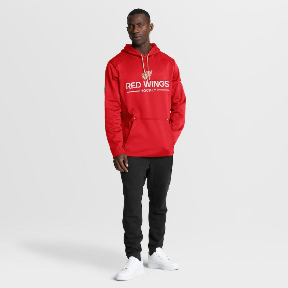 Detroit Red Wings Fanatics Authentic Pro Centennial Rink Hoodie - Red - NHL 202494050