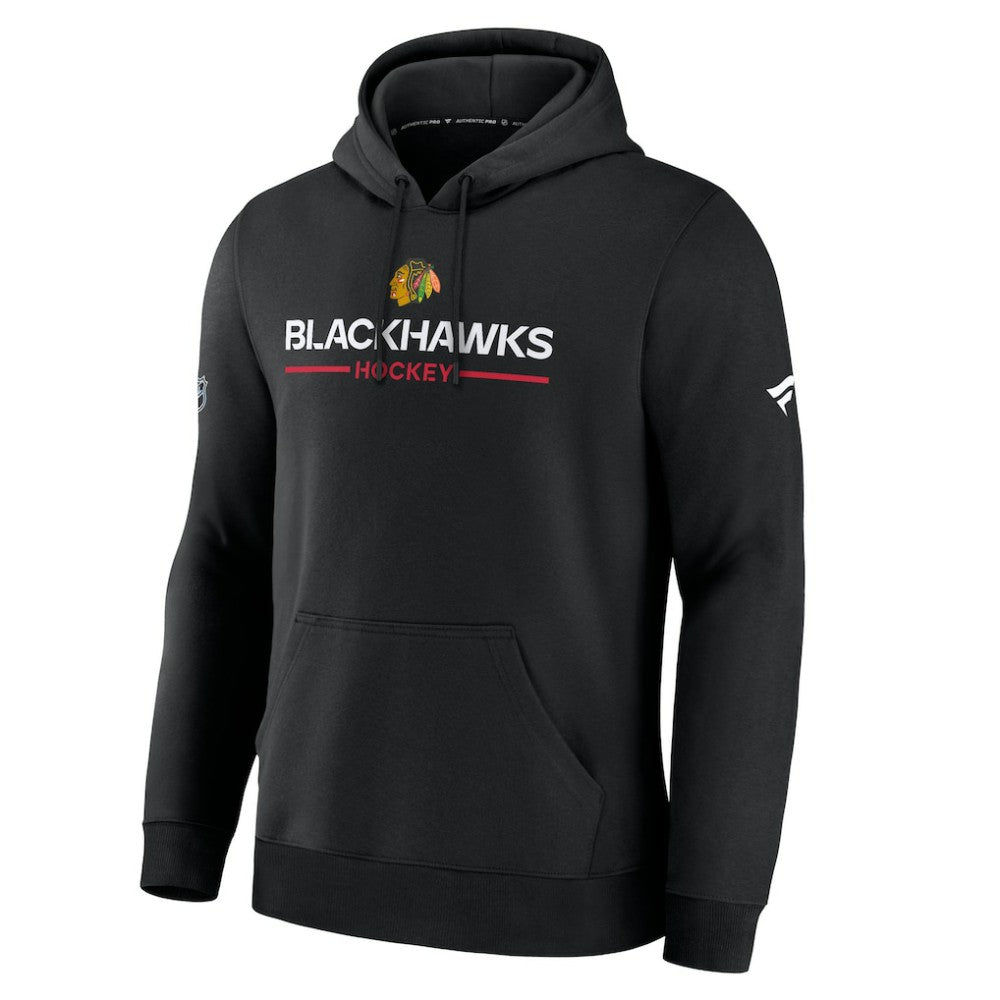 Chicago Blackhawks Fanatics Authentic Pro Primary Hoodie - Black - NHL 202494081