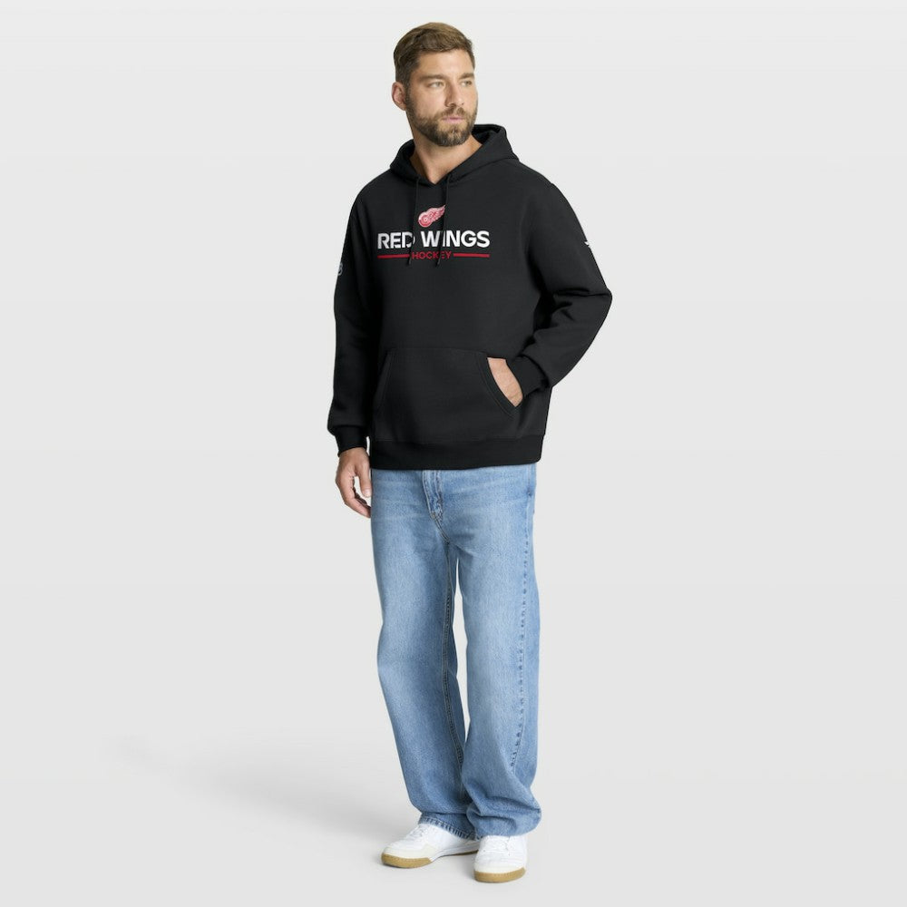 Detroit Red Wings Fanatics Authentic Pro Primary Hoodie - Black - NHL 202494085