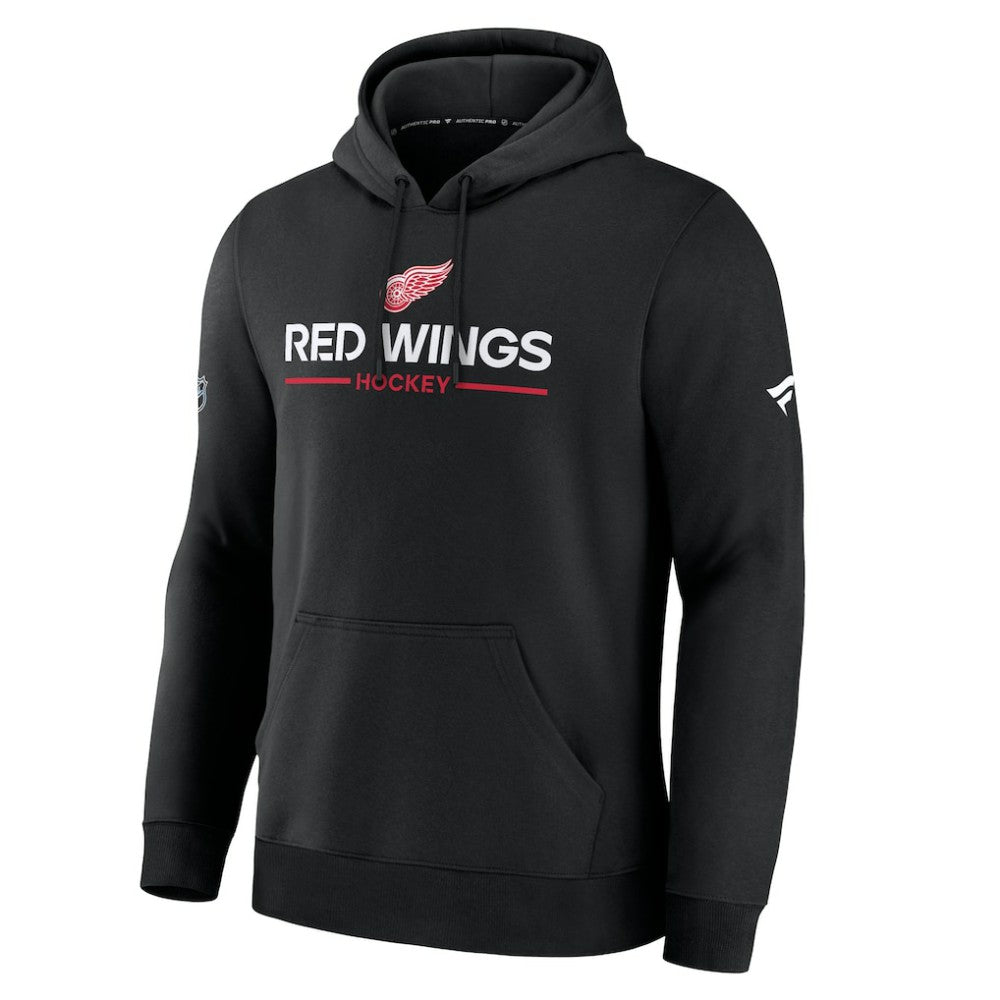 Detroit Red Wings Fanatics Authentic Pro Primary Hoodie - Black - NHL 202494085