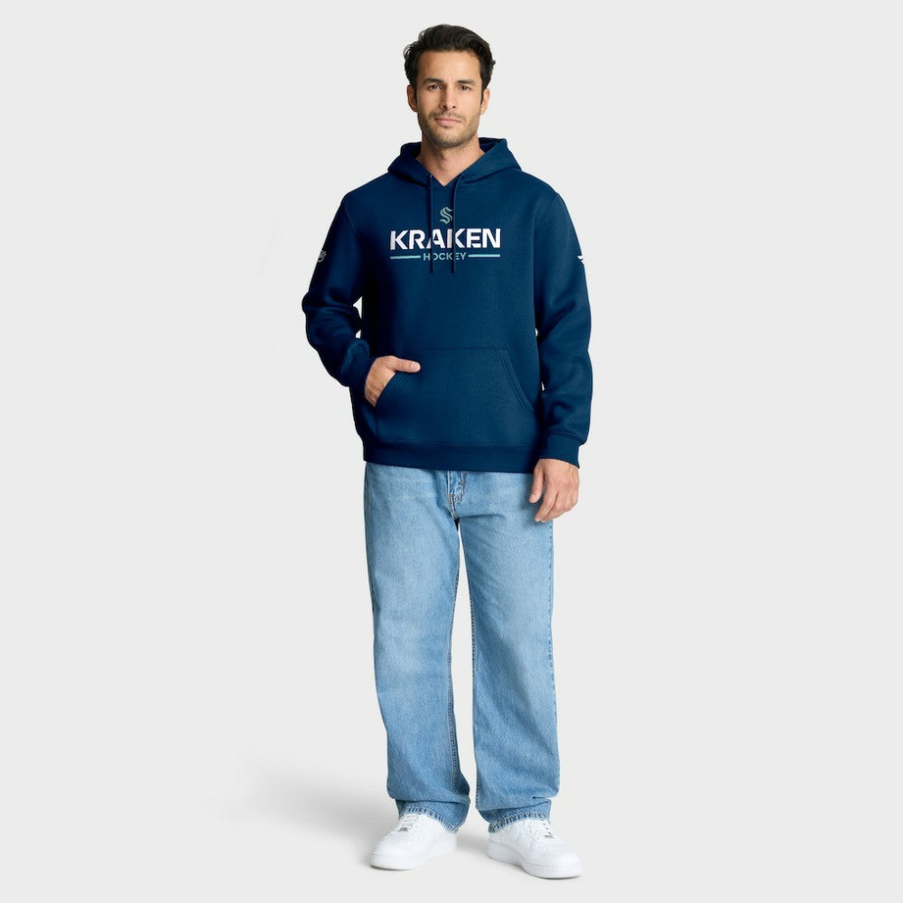Seattle Kraken Fanatics Authentic Pro Primary Hoodie - Deep Sea Blue - NHL 202494143
