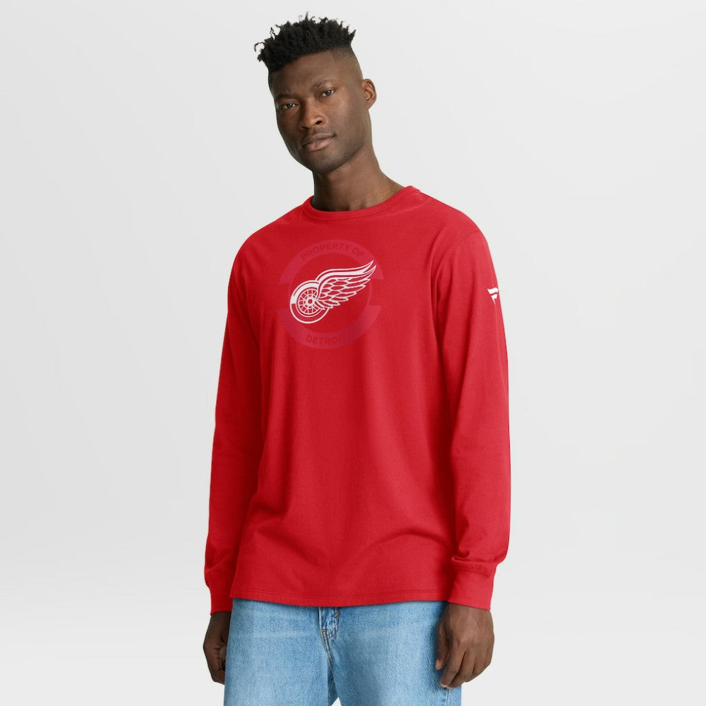 Detroit Red Wings Fanatics Authentic Pro Property Of Practice Long Sleeve T-Shirt - Red - NHL 202494470