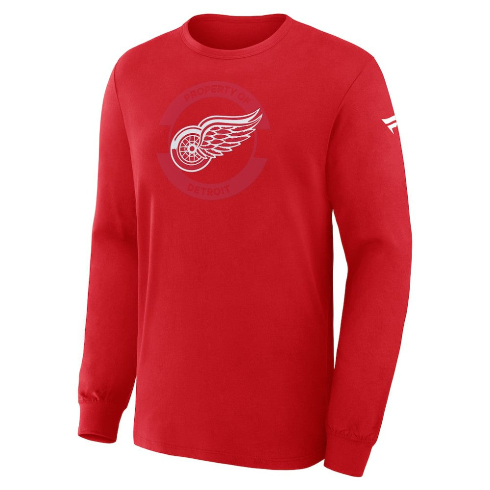 Detroit Red Wings Fanatics Authentic Pro Property Of Practice Long Sleeve T-Shirt - Red - NHL 202494470