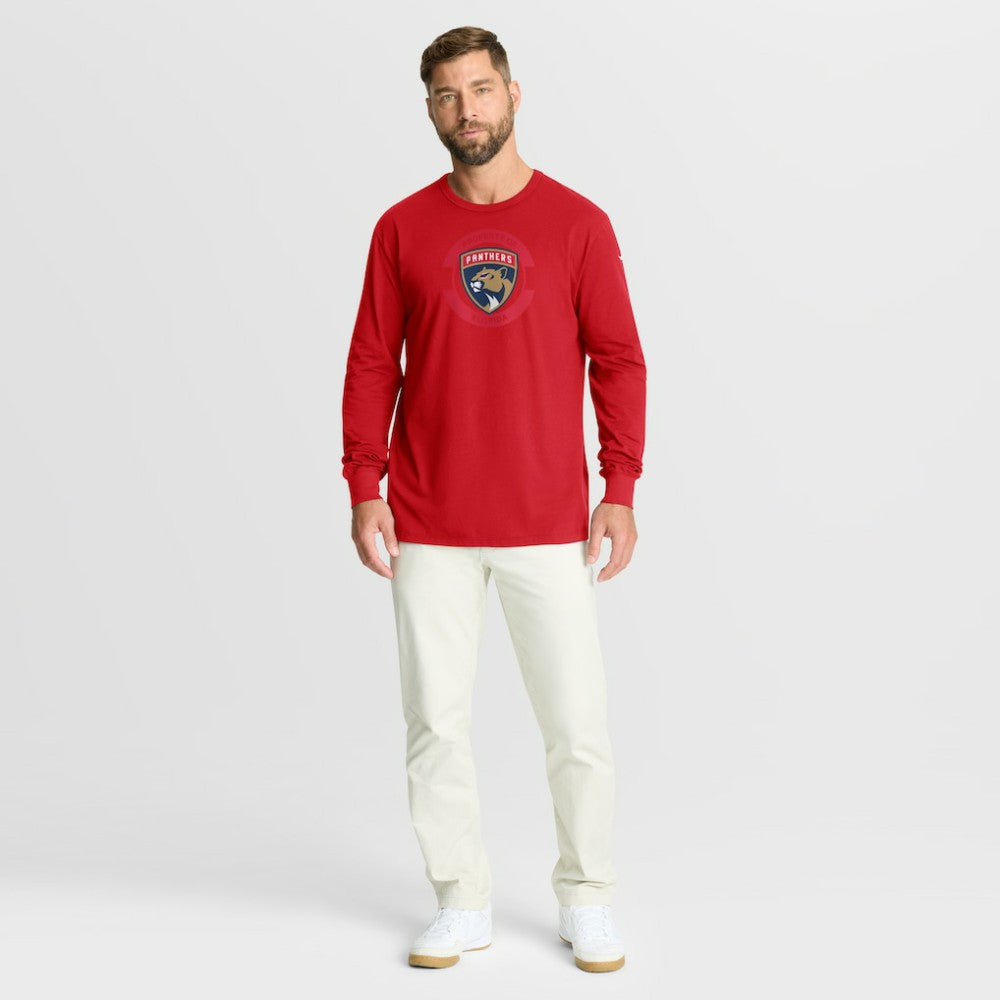Florida Panthers Fanatics Authentic Pro Property Of Practice Long Sleeve T-Shirt - Red - NHL 202494476