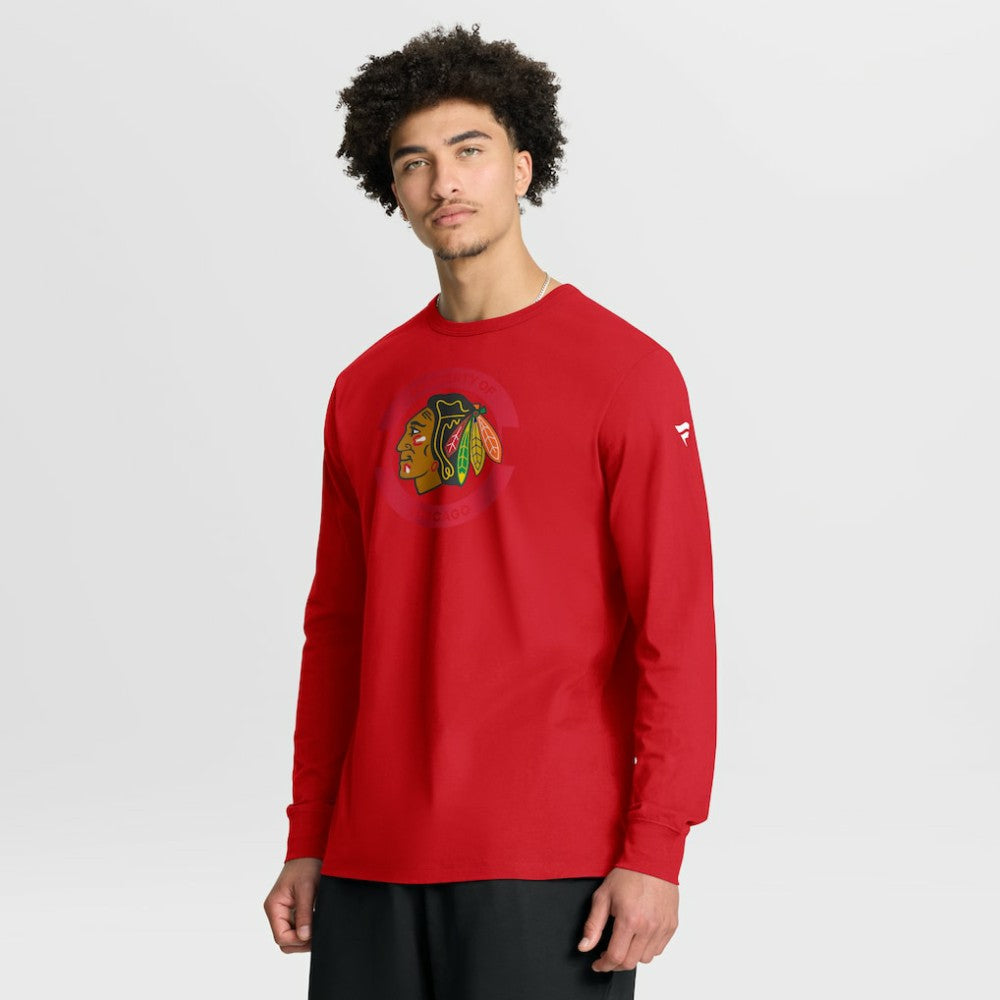 Chicago Blackhawks Fanatics Authentic Pro Property Of Practice Long Sleeve T-Shirt - Red - NHL 202494484