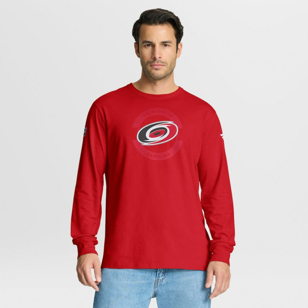 Carolina Hurricanes Fanatics Authentic Pro Property Of Practice Long Sleeve T-Shirt - Red - NHL 202494490