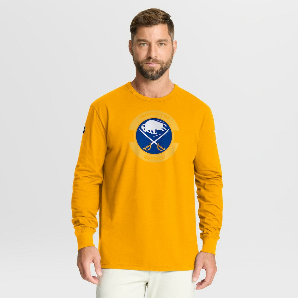 Buffalo Sabres Fanatics Authentic Pro Property Of Practice Long Sleeve T-Shirt - Gold - NHL 202494496