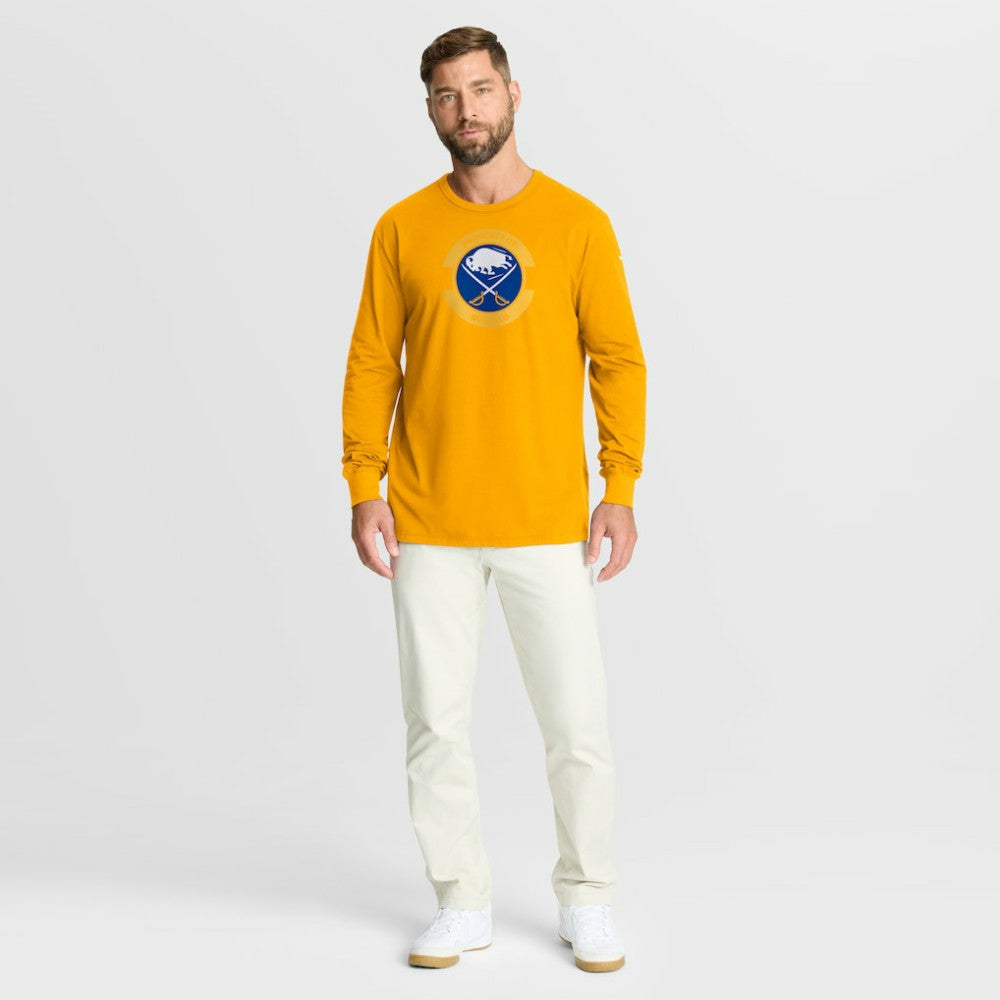 Buffalo Sabres Fanatics Authentic Pro Property Of Practice Long Sleeve T-Shirt - Gold - NHL 202494496