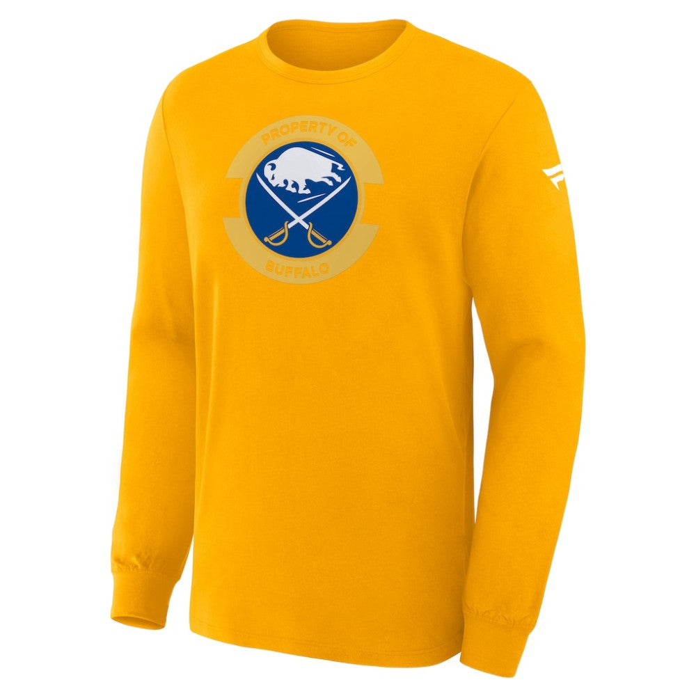 Buffalo Sabres Fanatics Authentic Pro Property Of Practice Long Sleeve T-Shirt - Gold - NHL 202494496