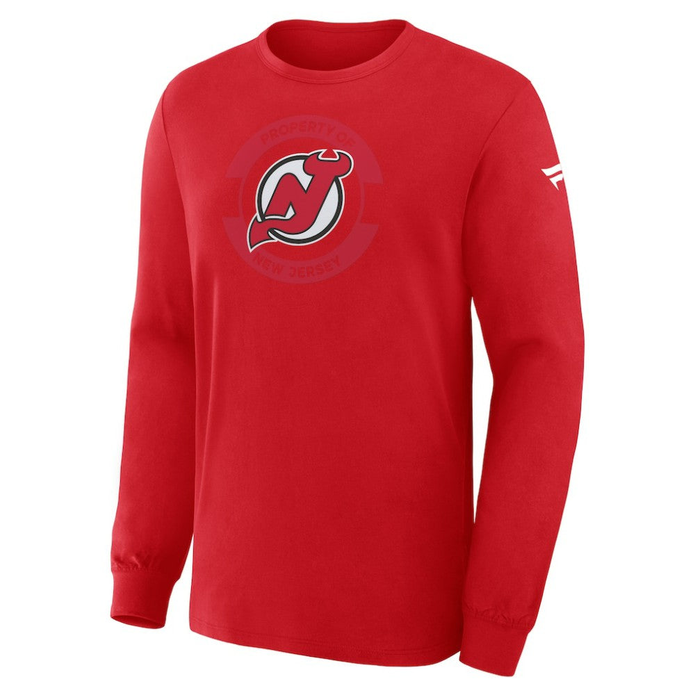 New Jersey Devils Fanatics Authentic Pro Property Of Practice Long Sleeve T-Shirt - Red - NHL 202494511