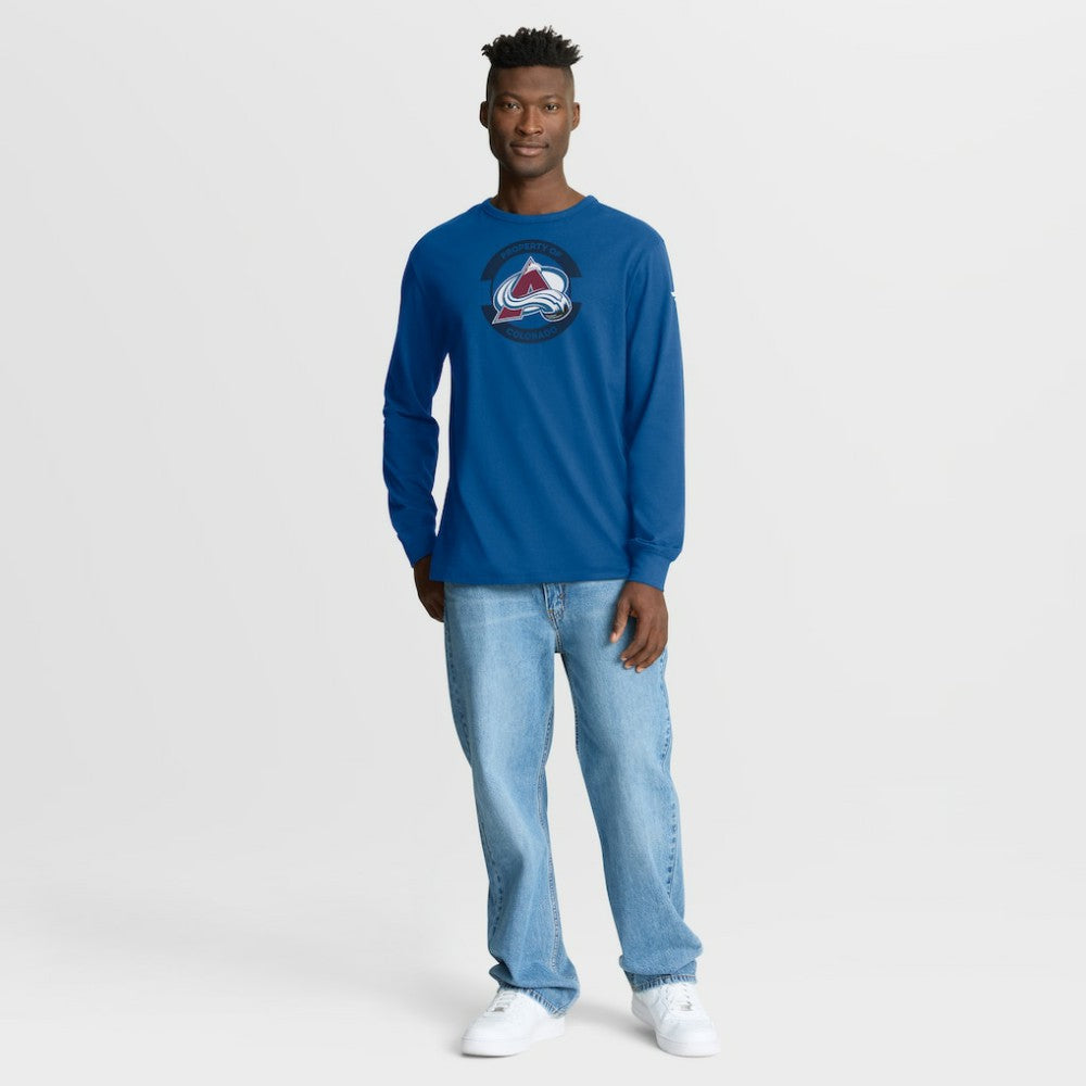 Colorado Avalanche Fanatics Authentic Pro Property Of Practice Long Sleeve T-Shirt - Blue - NHL 202494512
