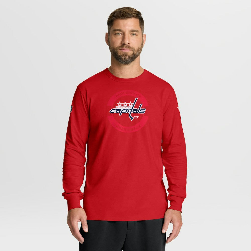 Washington Capitals Fanatics Authentic Pro Property Of Practice Long Sleeve T-Shirt - Red - NHL 202494520