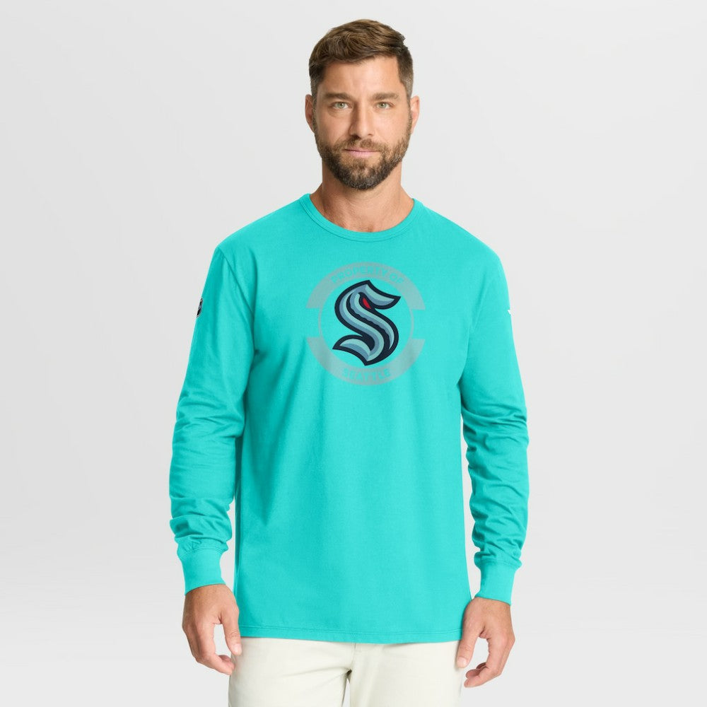 Seattle Kraken Fanatics Authentic Pro Property Of Practice Long Sleeve T-Shirt - Light Blue - NHL 202494521