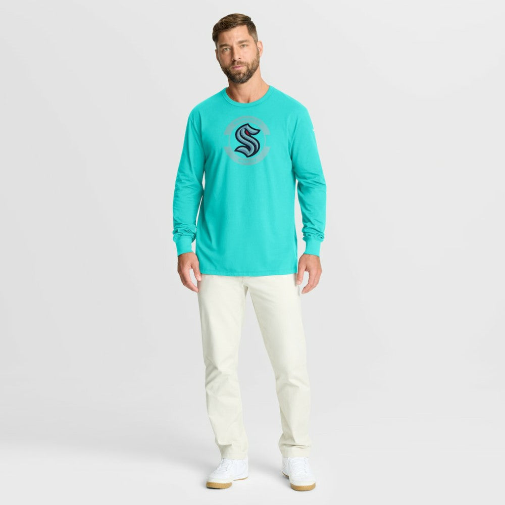 Seattle Kraken Fanatics Authentic Pro Property Of Practice Long Sleeve T-Shirt - Light Blue - NHL 202494521