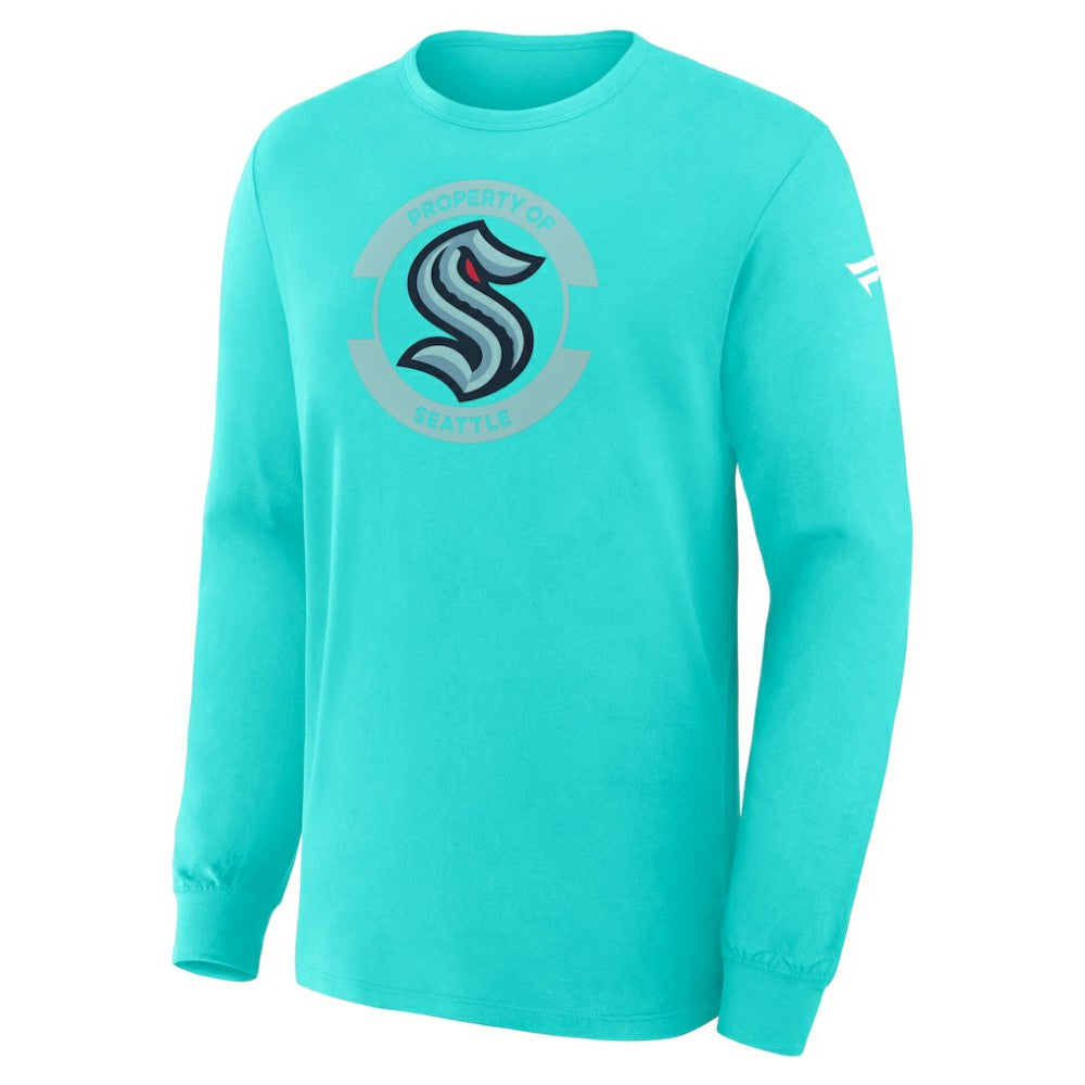Seattle Kraken Fanatics Authentic Pro Property Of Practice Long Sleeve T-Shirt - Light Blue - NHL 202494521