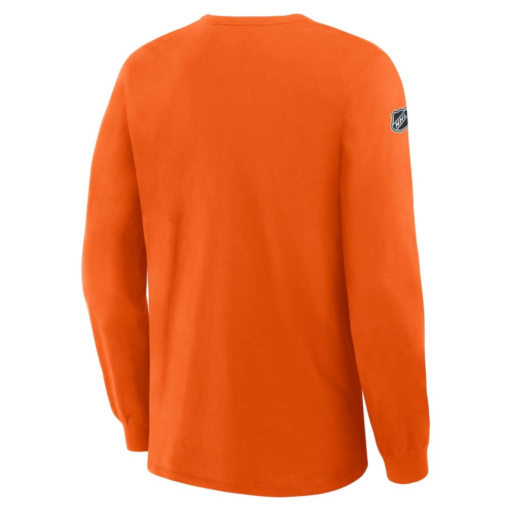Philadelphia Flyers Fanatics Authentic Pro Property Of Practice Long Sleeve T-Shirt - Orange - NHL 202494533