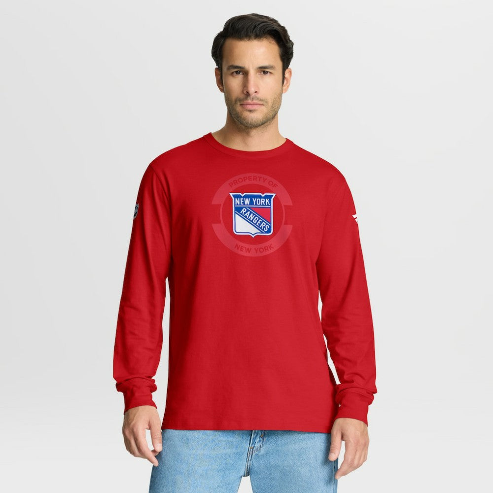 New York Rangers Fanatics Authentic Pro Property Of Practice Long Sleeve T-Shirt - Red - NHL 202494541