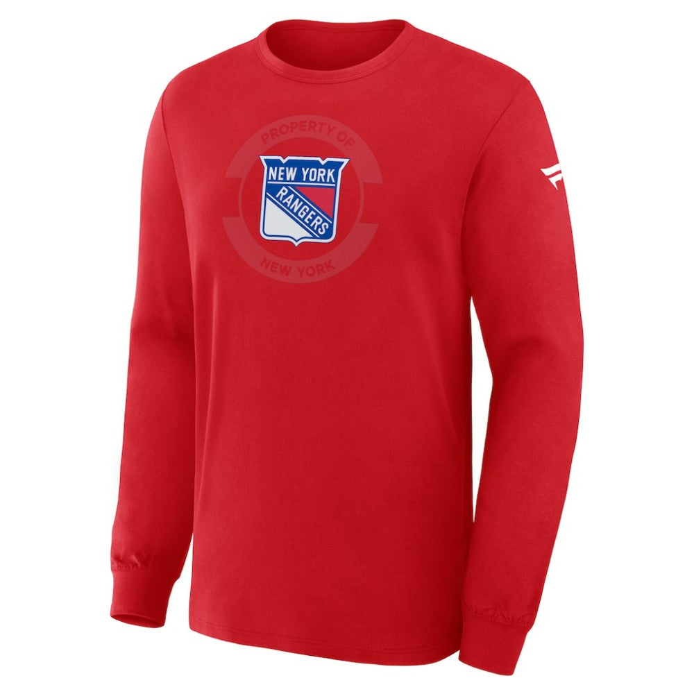 New York Rangers Fanatics Authentic Pro Property Of Practice Long Sleeve T-Shirt - Red - NHL 202494541
