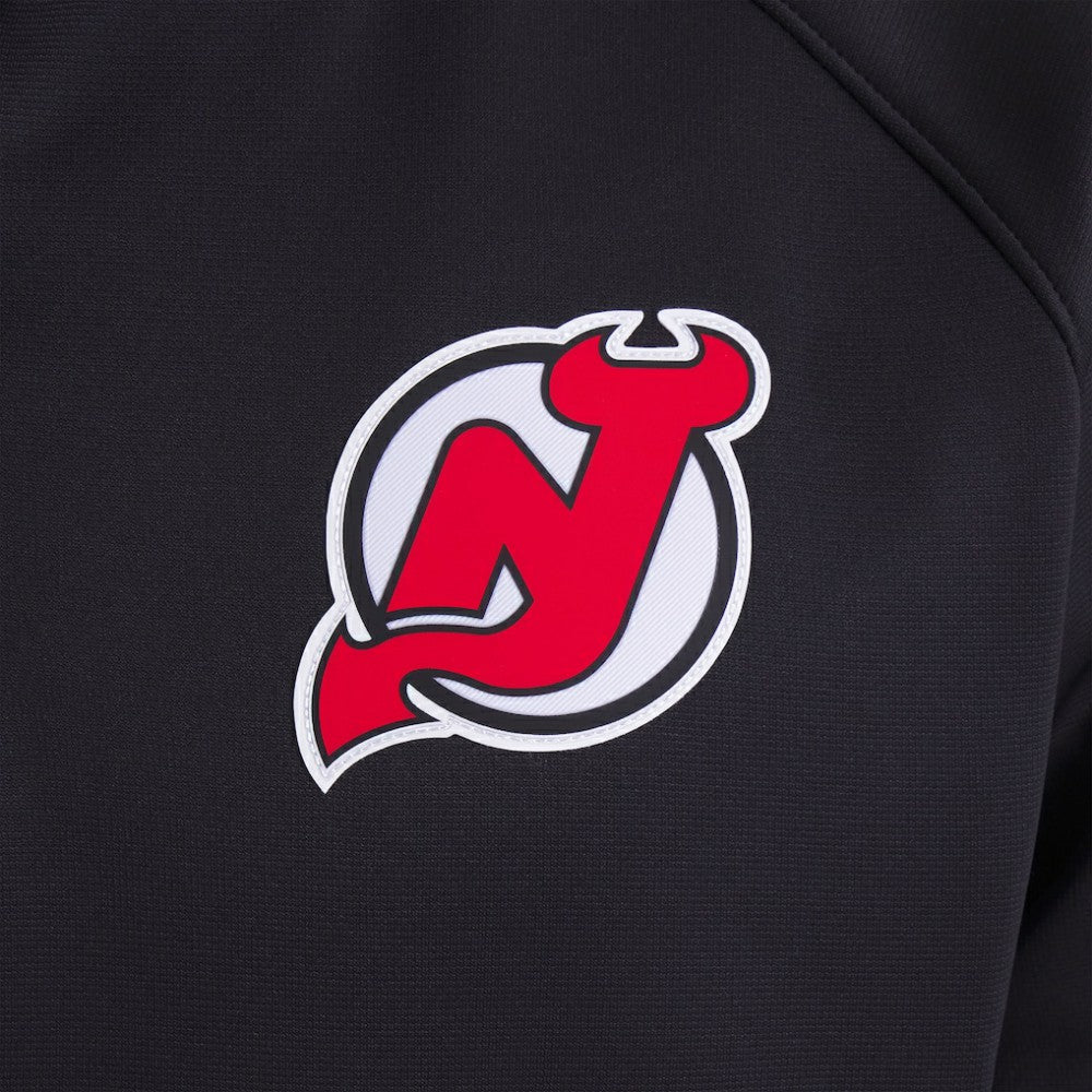 New Jersey Devils Fanatics Authentic Pro Rink Raglan Quarter-Zip Pullover - Black - NHL 202495199