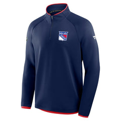 New York Rangers Fanatics Authentic Pro Rink Raglan Quarter-Zip Pullover - Navy - NHL 202495201