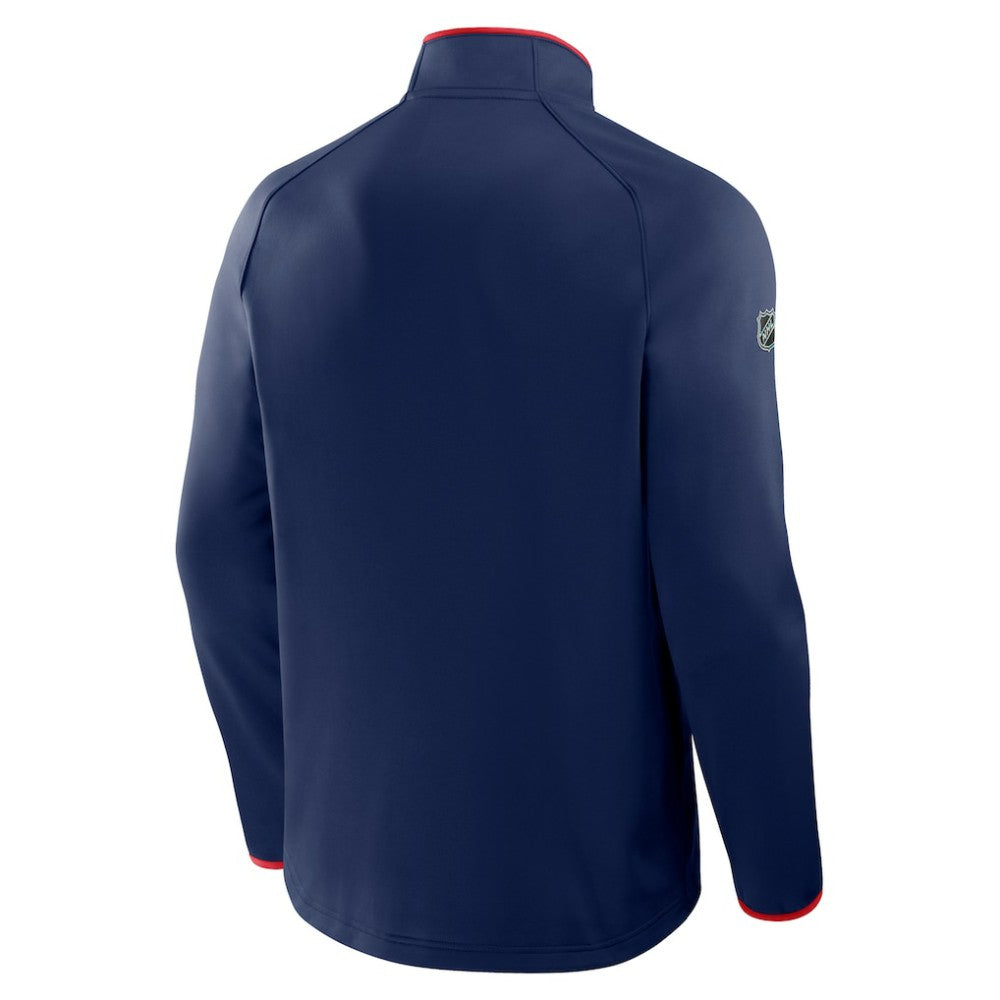 New York Rangers Fanatics Authentic Pro Rink Raglan Quarter-Zip Pullover - Navy - NHL 202495201