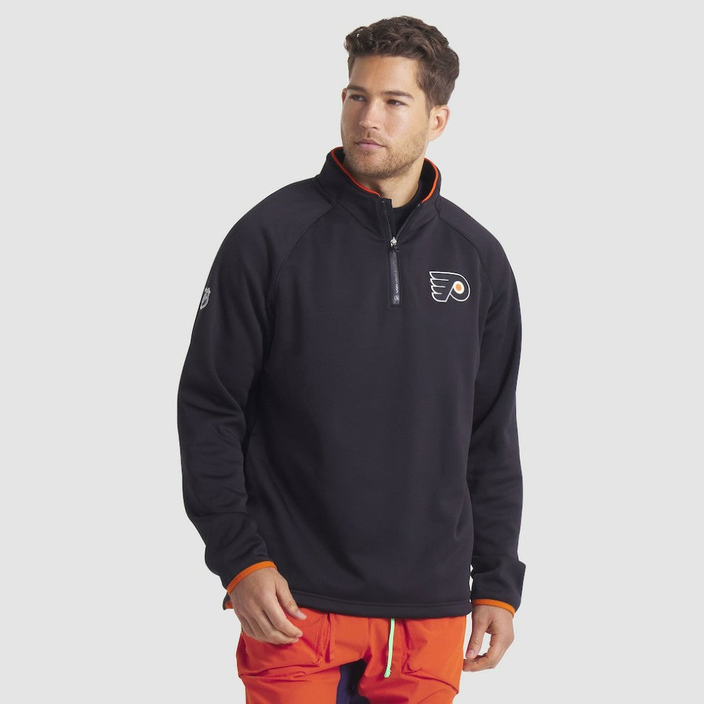 Philadelphia Flyers Fanatics Authentic Pro Rink Raglan Quarter-Zip Pullover - Black - NHL 202495205