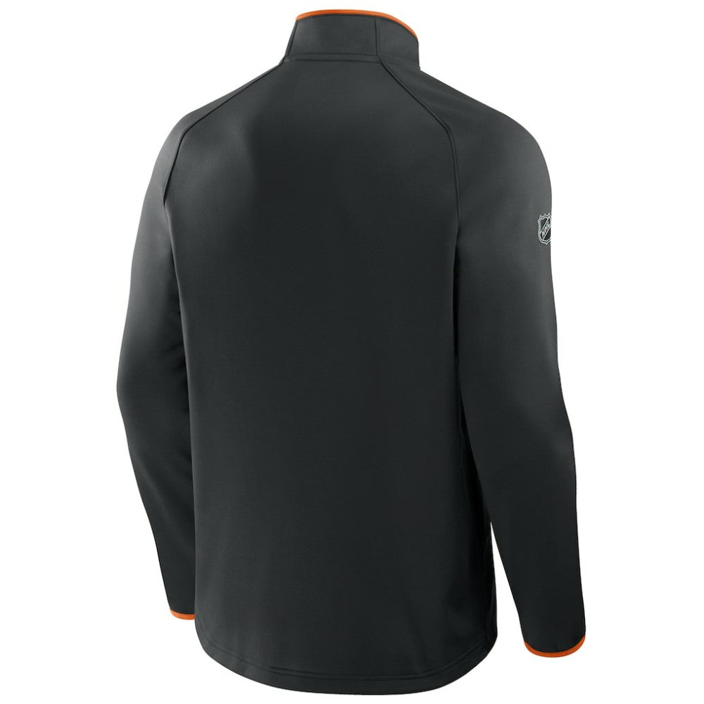 Philadelphia Flyers Fanatics Authentic Pro Rink Raglan Quarter-Zip Pullover - Black - NHL 202495205