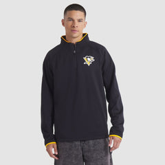 Pittsburgh Penguins Fanatics Authentic Pro Rink Raglan Quarter-Zip Pullover - Black - NHL 202495206