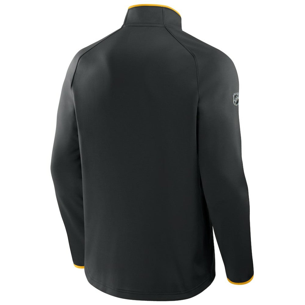 Pittsburgh Penguins Fanatics Authentic Pro Rink Raglan Quarter-Zip Pullover - Black - NHL 202495206