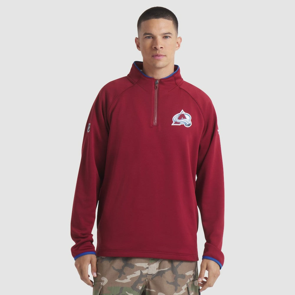 Colorado Avalanche Fanatics Authentic Pro Rink Raglan Quarter-Zip Pullover - Burgundy - NHL 202495208