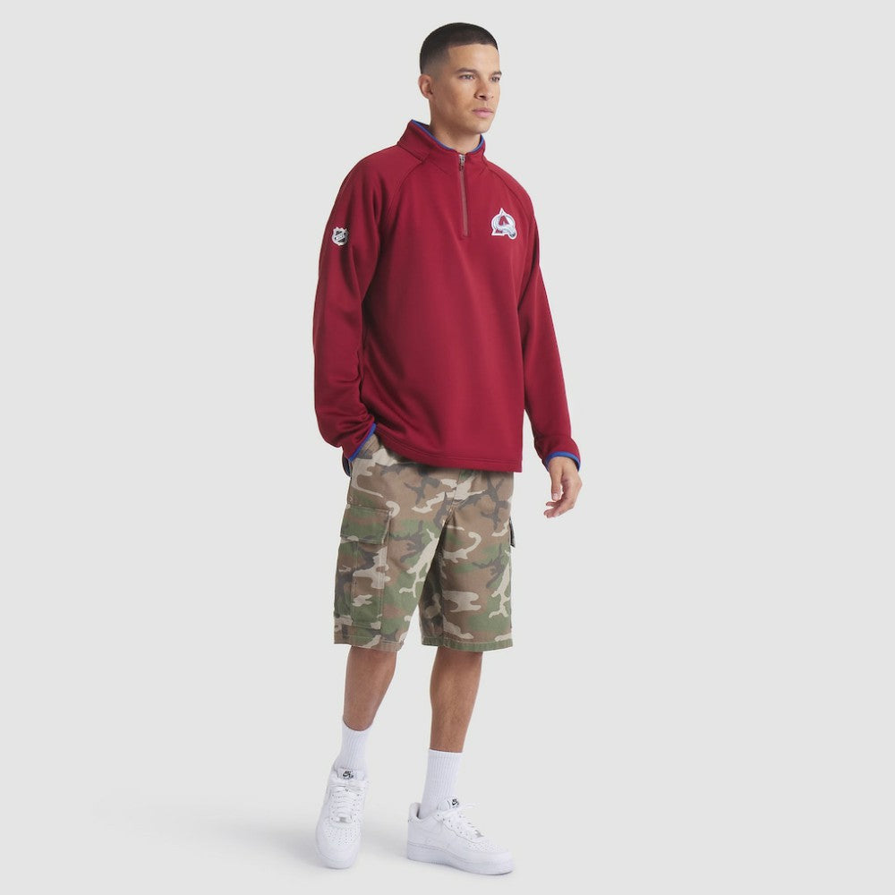 Colorado Avalanche Fanatics Authentic Pro Rink Raglan Quarter-Zip Pullover - Burgundy - NHL 202495208