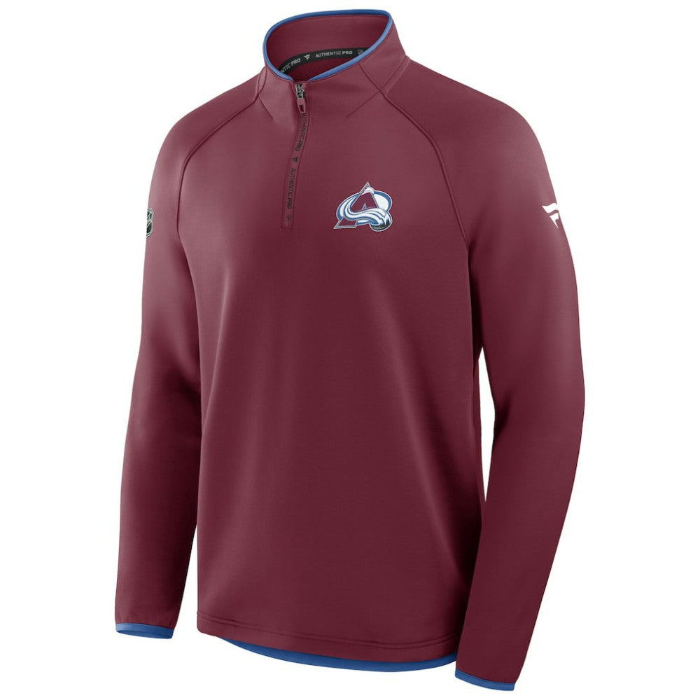 Colorado Avalanche Fanatics Authentic Pro Rink Raglan Quarter-Zip Pullover - Burgundy - NHL 202495208