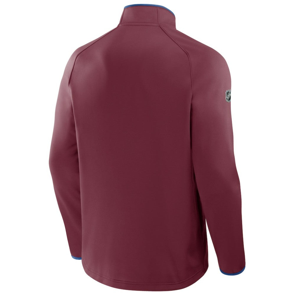 Colorado Avalanche Fanatics Authentic Pro Rink Raglan Quarter-Zip Pullover - Burgundy - NHL 202495208