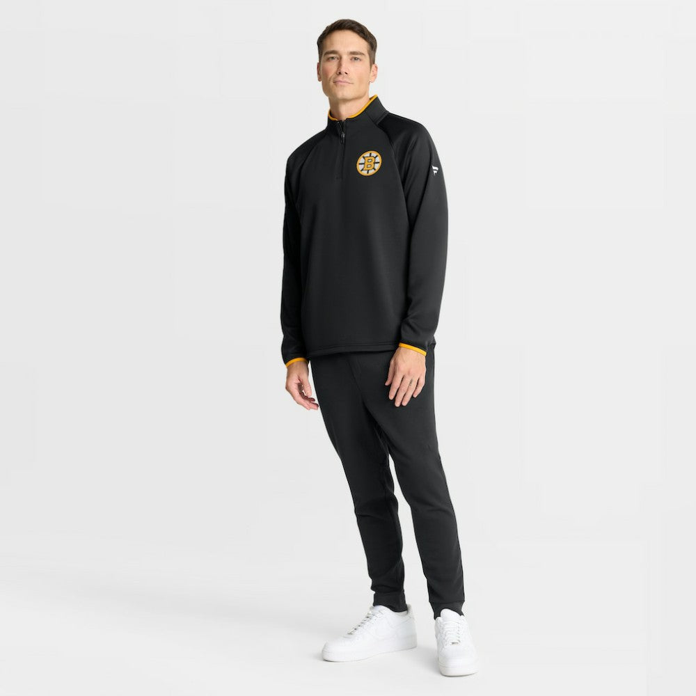 Boston Bruins Fanatics Authentic Pro Rink Raglan Quarter-Zip Pullover - Black - NHL 202495211
