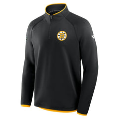 Boston Bruins Fanatics Authentic Pro Rink Raglan Quarter-Zip Pullover - Black - NHL 202495211