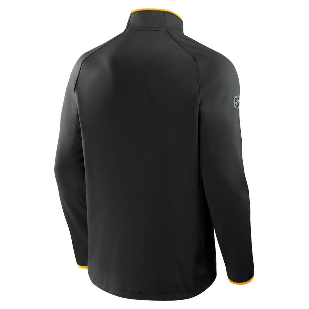 Boston Bruins Fanatics Authentic Pro Rink Raglan Quarter-Zip Pullover - Black - NHL 202495211